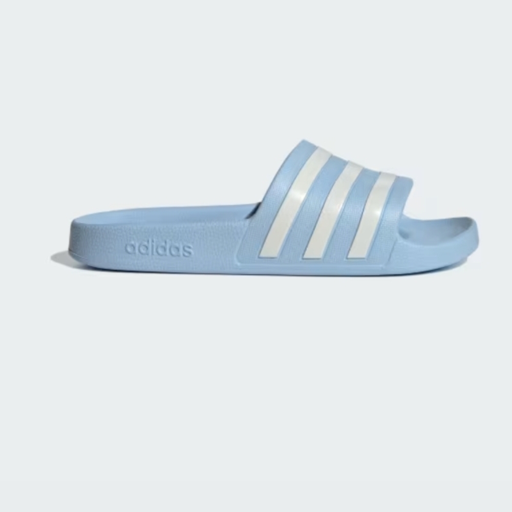 Adidas Sky Blue Slides with White Accents